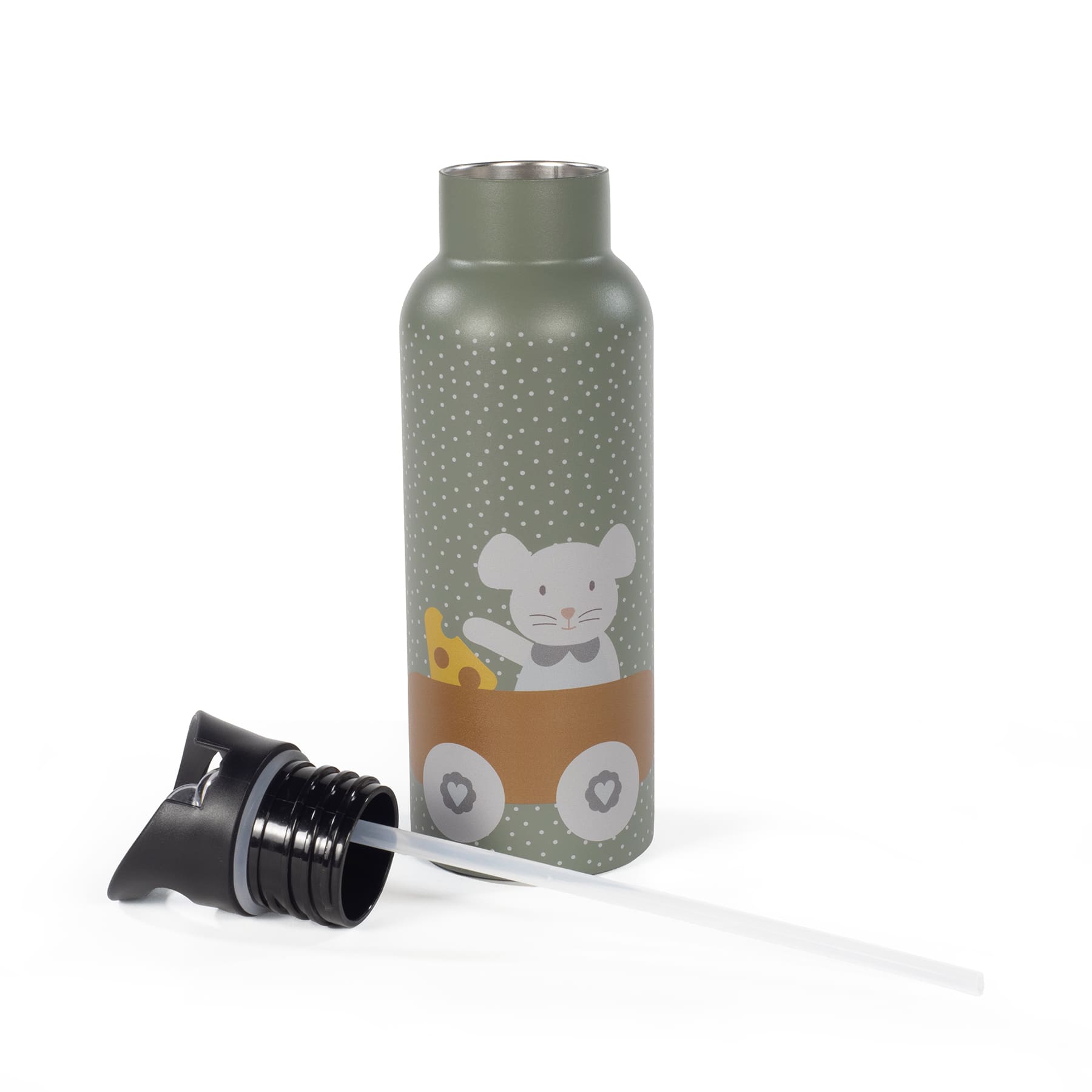Botella térmica Topito Poppy Musgo