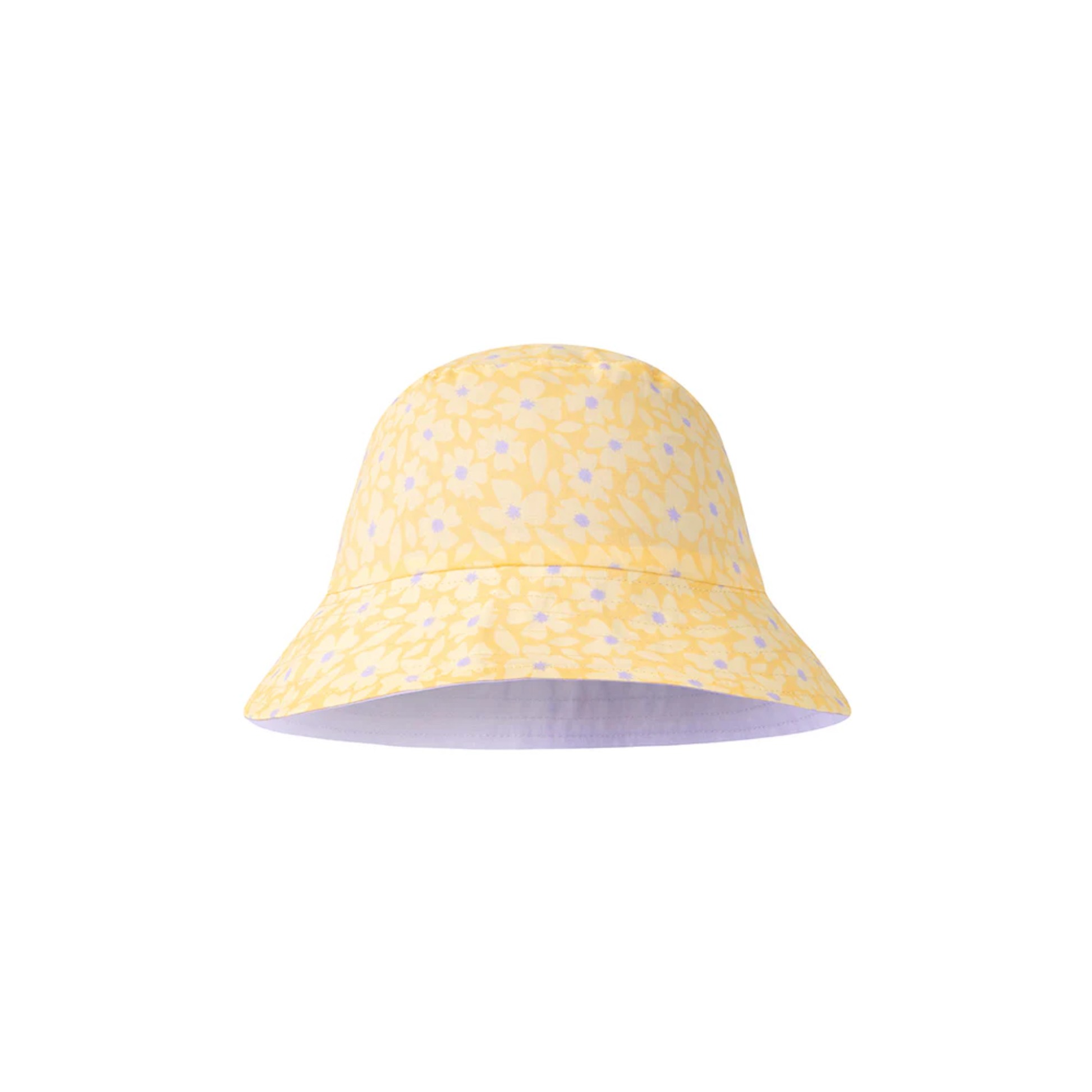 Gorro reversible bebé protección UV Amarillo Floral