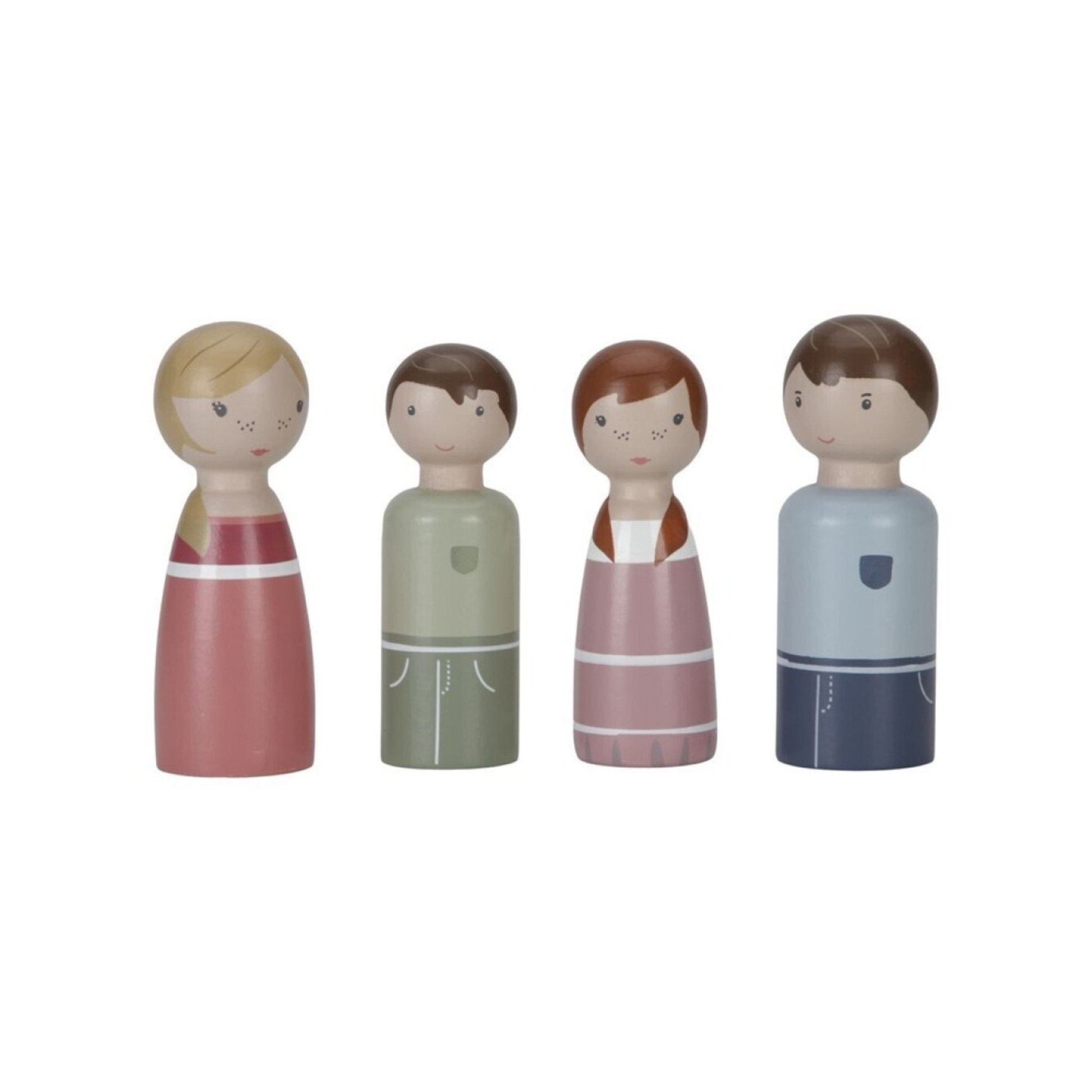 Set Familia Rosa Little Dutch – Muñecos de madera para casa de muñecas