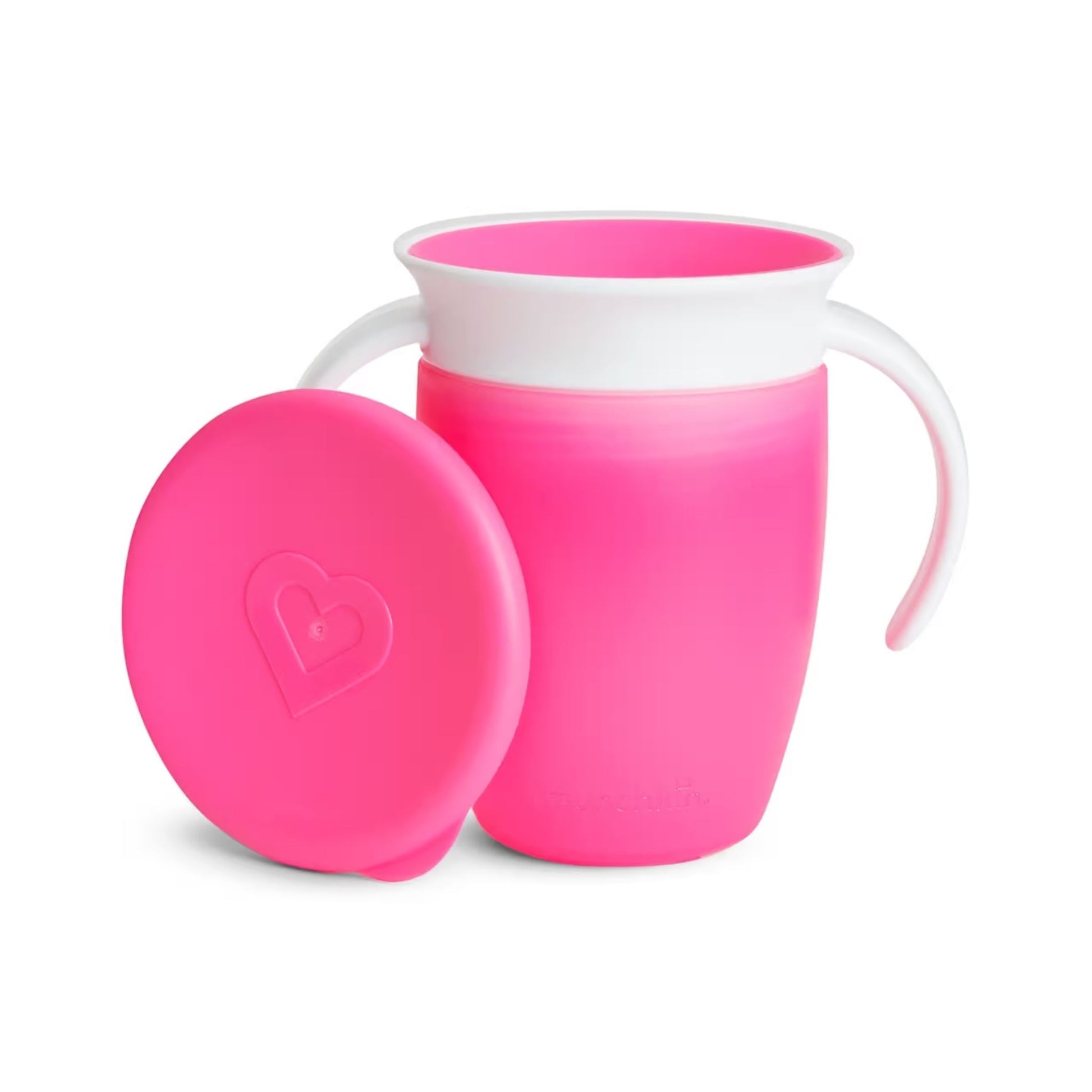 Taza Antigoteo Miracle 360º Rosa 200ml con Asas | Munchkin