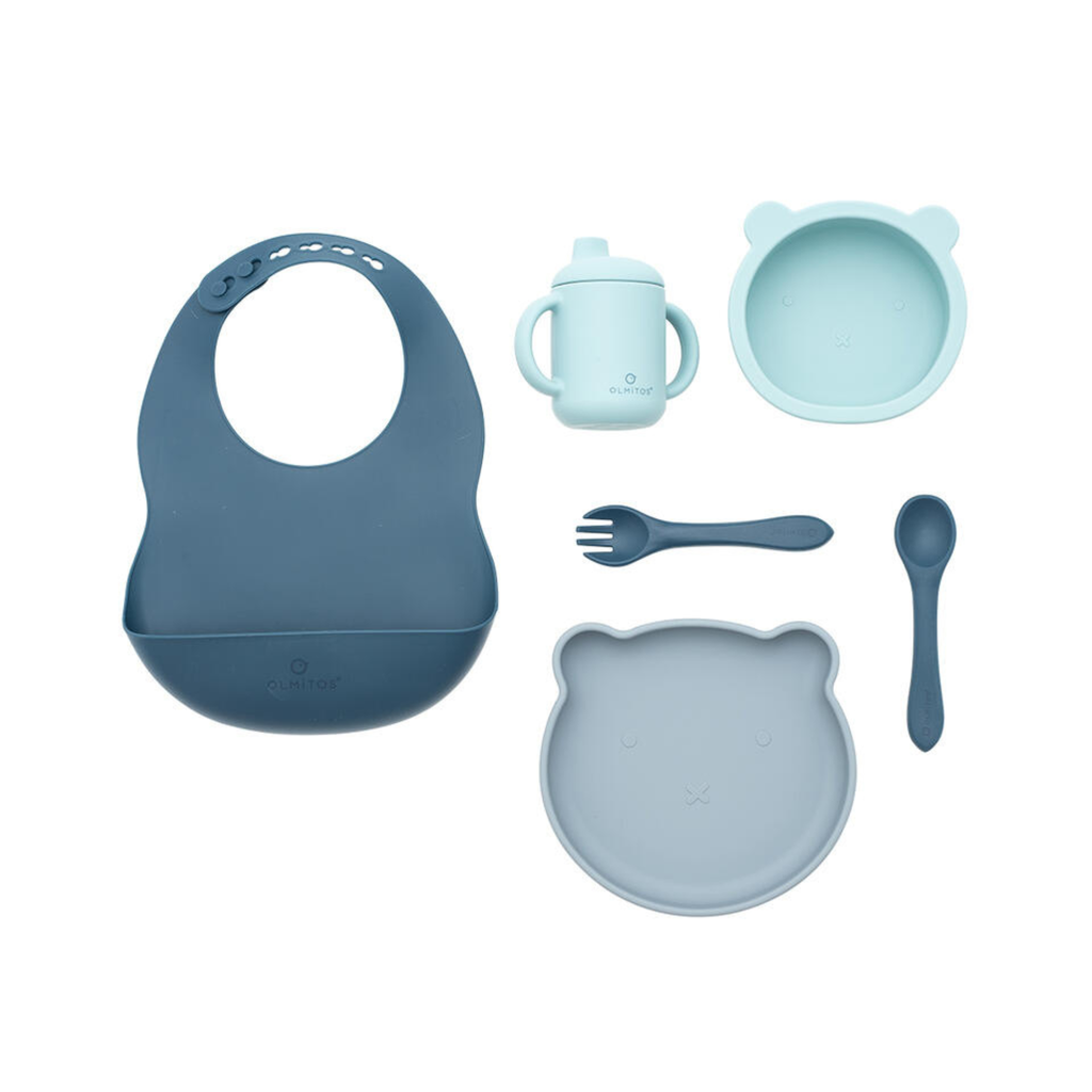 Vajilla 7 Piezas Azul de Silicona – Olmitos
