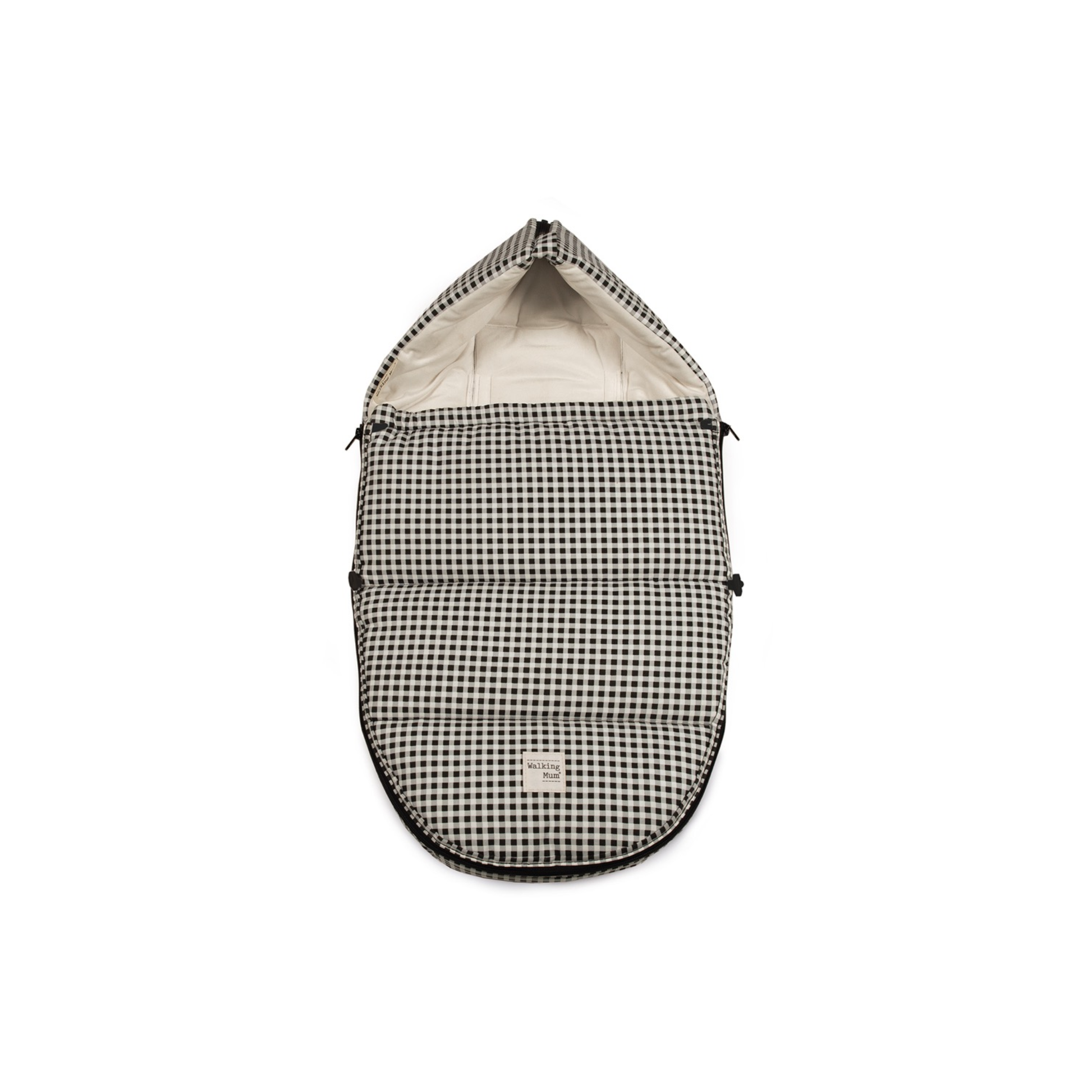 Saco Cuco 2 en 1 I Love Vichy Negro Invierno Walking Mum