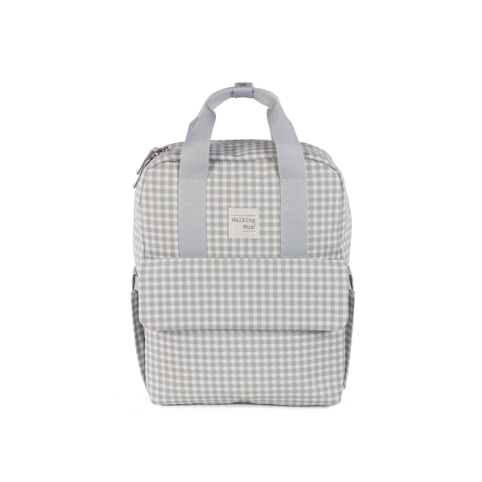 Mochila Canastilla I Love Vichy Gris – Walking Mum