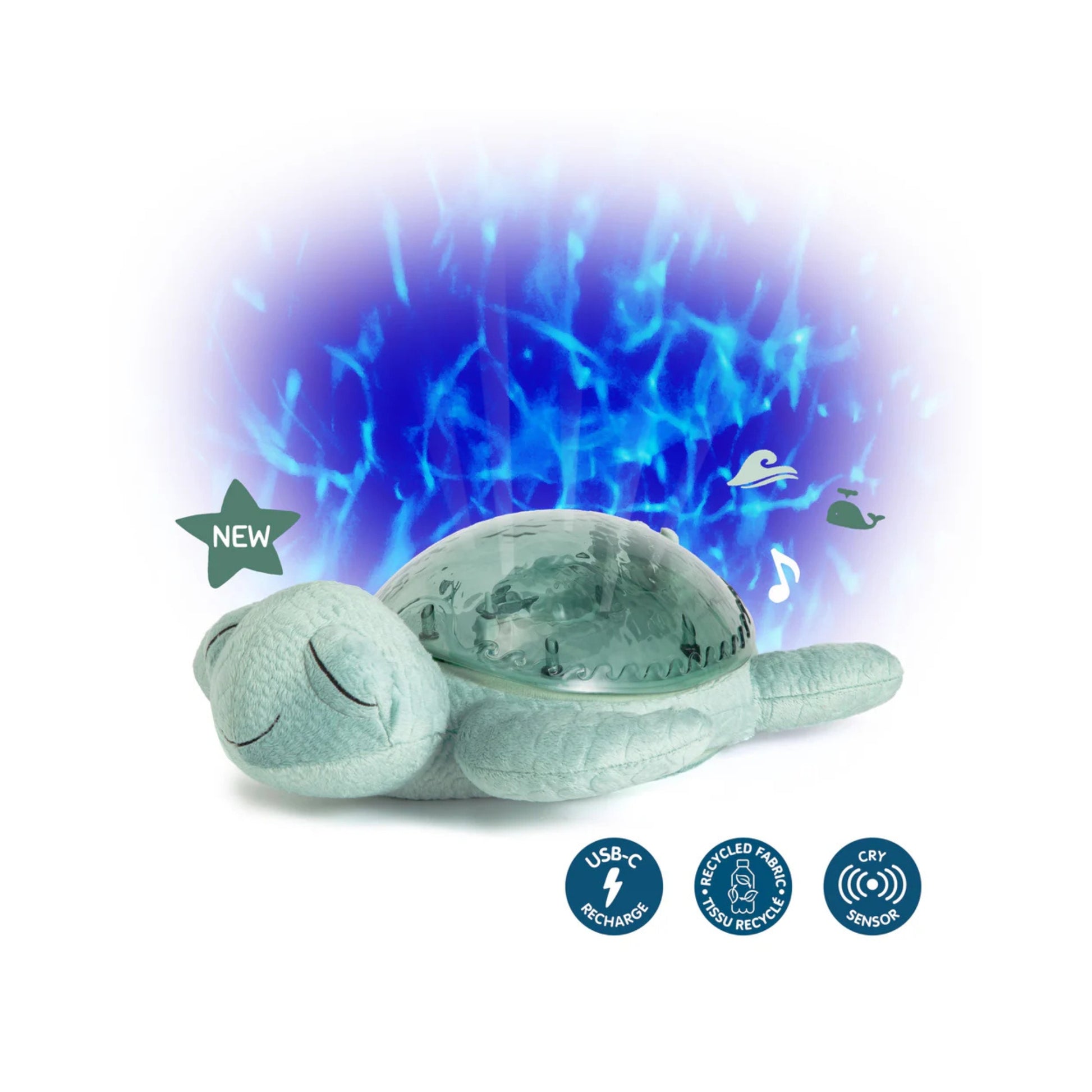 Tranquil Turtle™ Recargable - Verde | Luz Nocturna Proyectora
