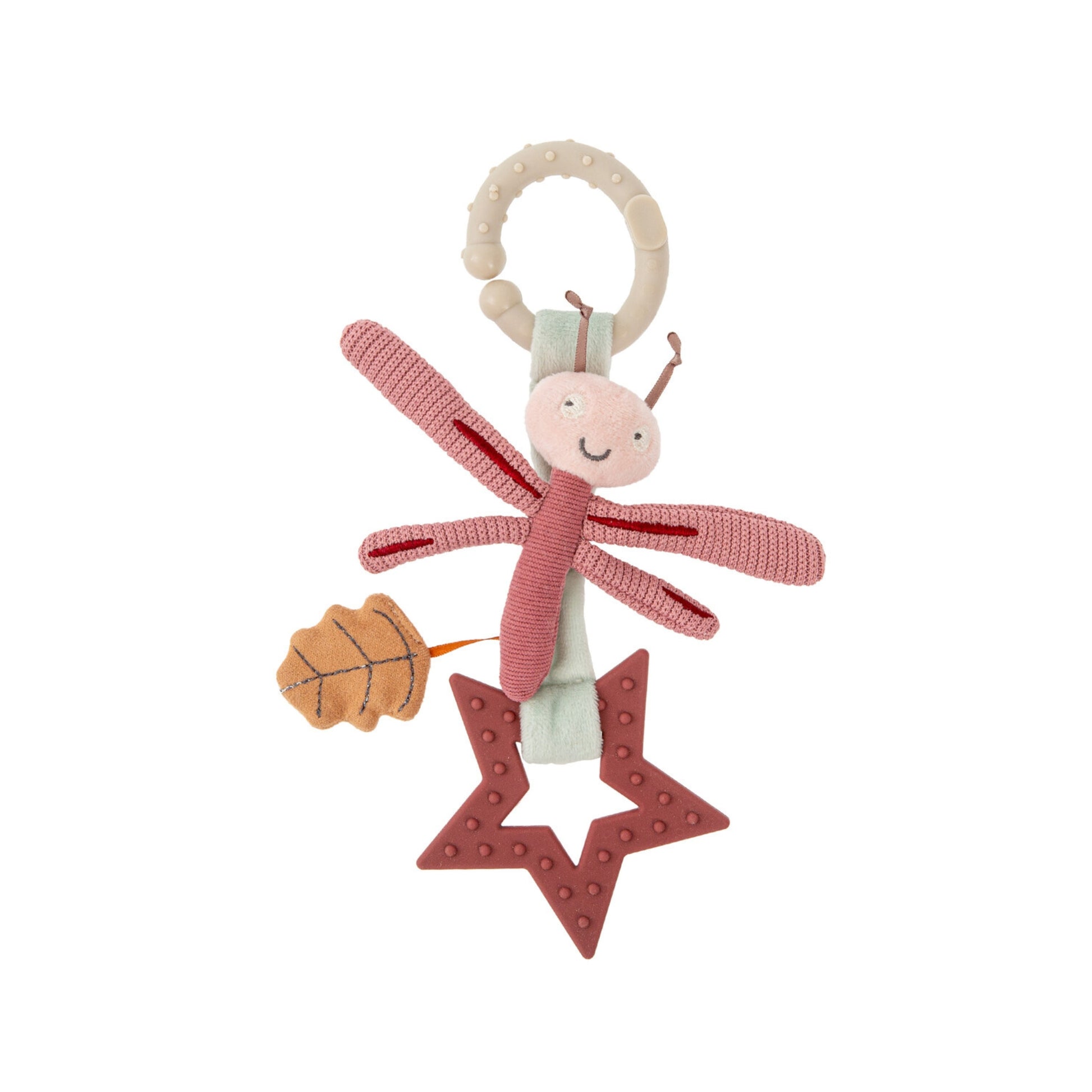 Sonajero Mordedor Dafne Blanco y Rosa – Bimbidreams