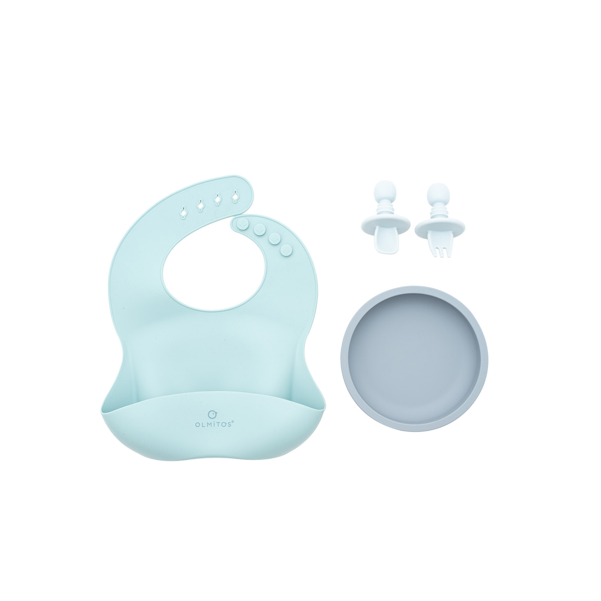 Vajilla de silicona para bebé 4 piezas – Olmitos