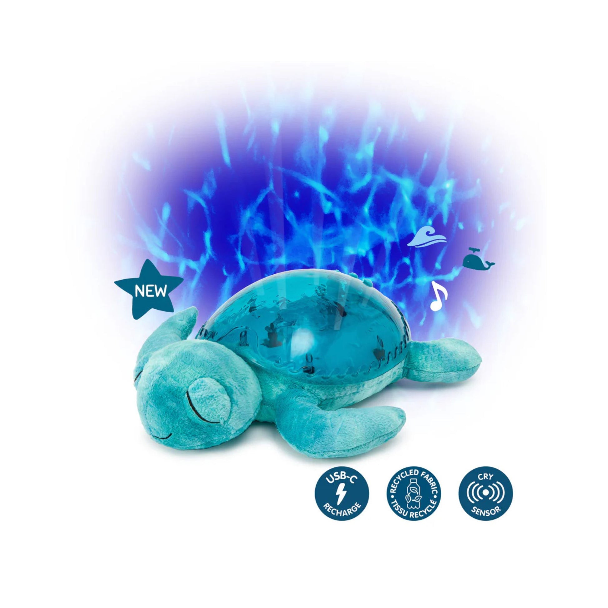 Tranquil Turtle™ Recargable - Aqua| Luz Nocturna Proyectora