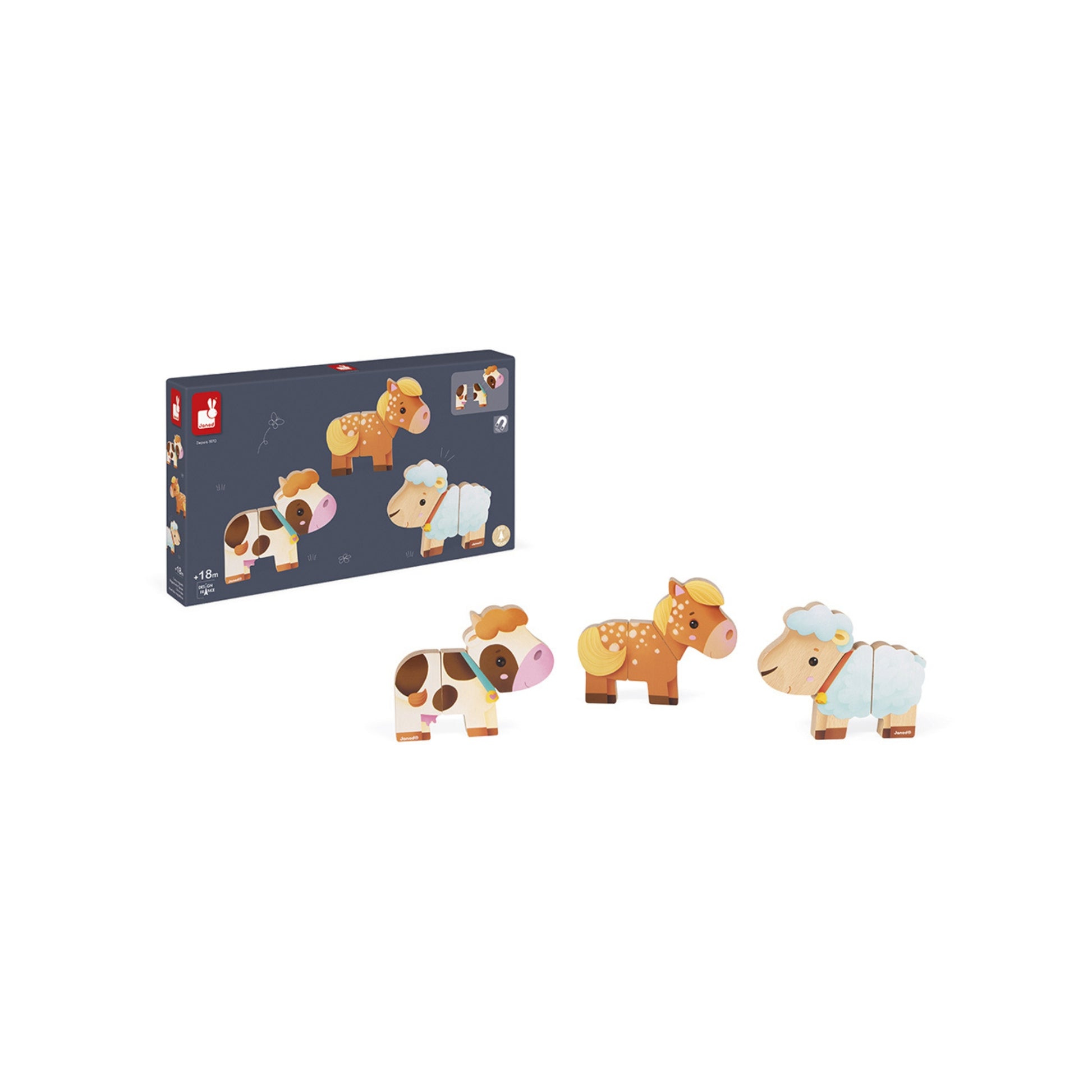 3 Animales Divertidos Magnéticos – Granja