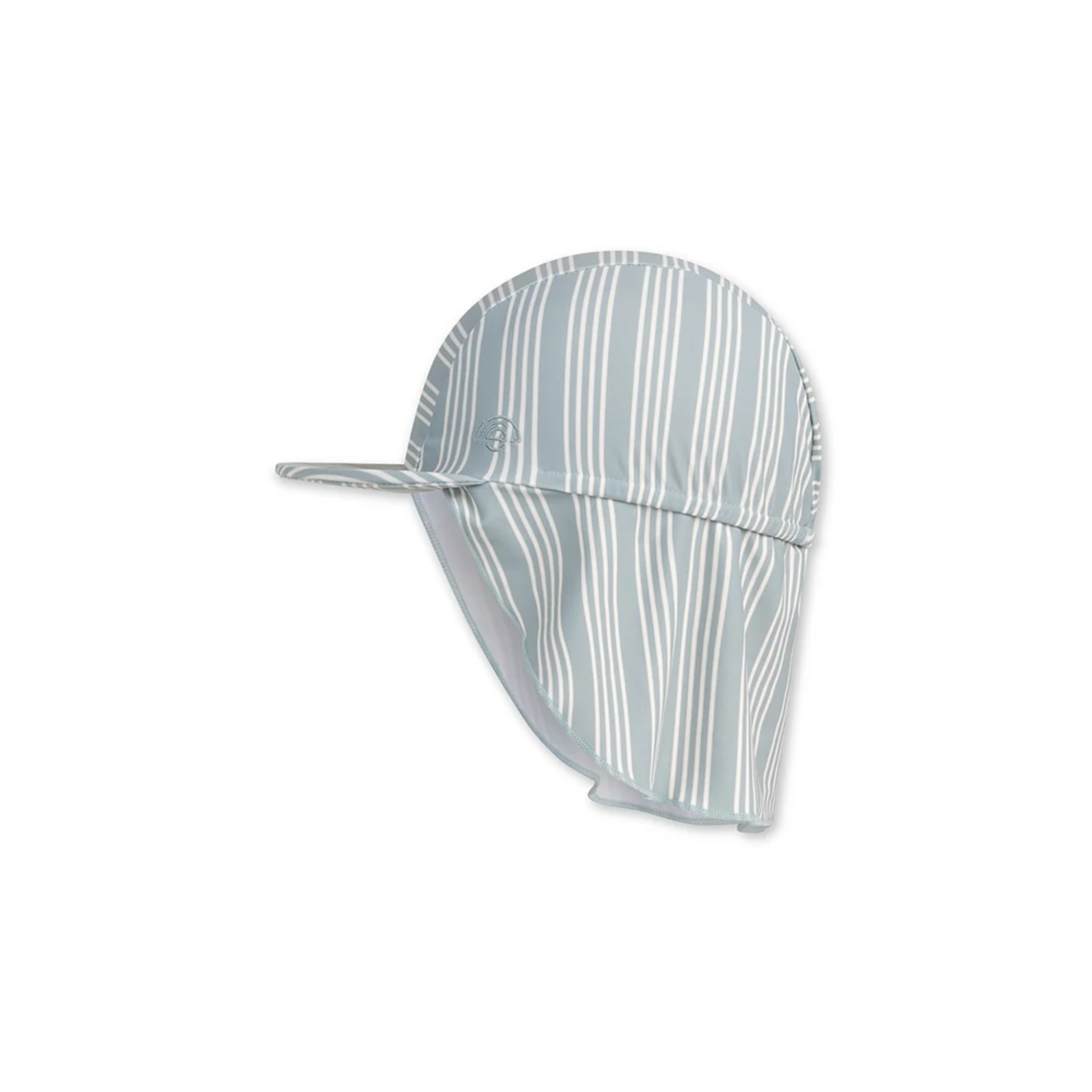 Gorro bebé con protección UV y cuello Verde/Blanco (1-2 años)