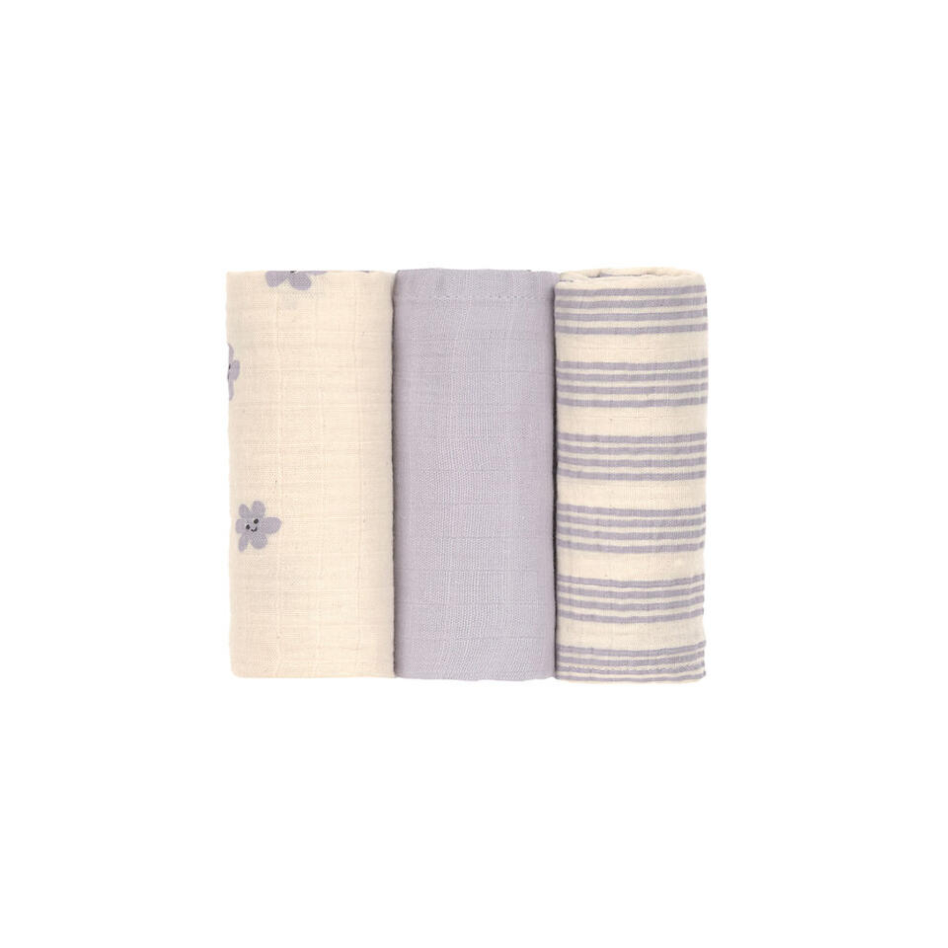 Muselina bebé Tiny Team Lilac – 60 × 60 cm · Lässig