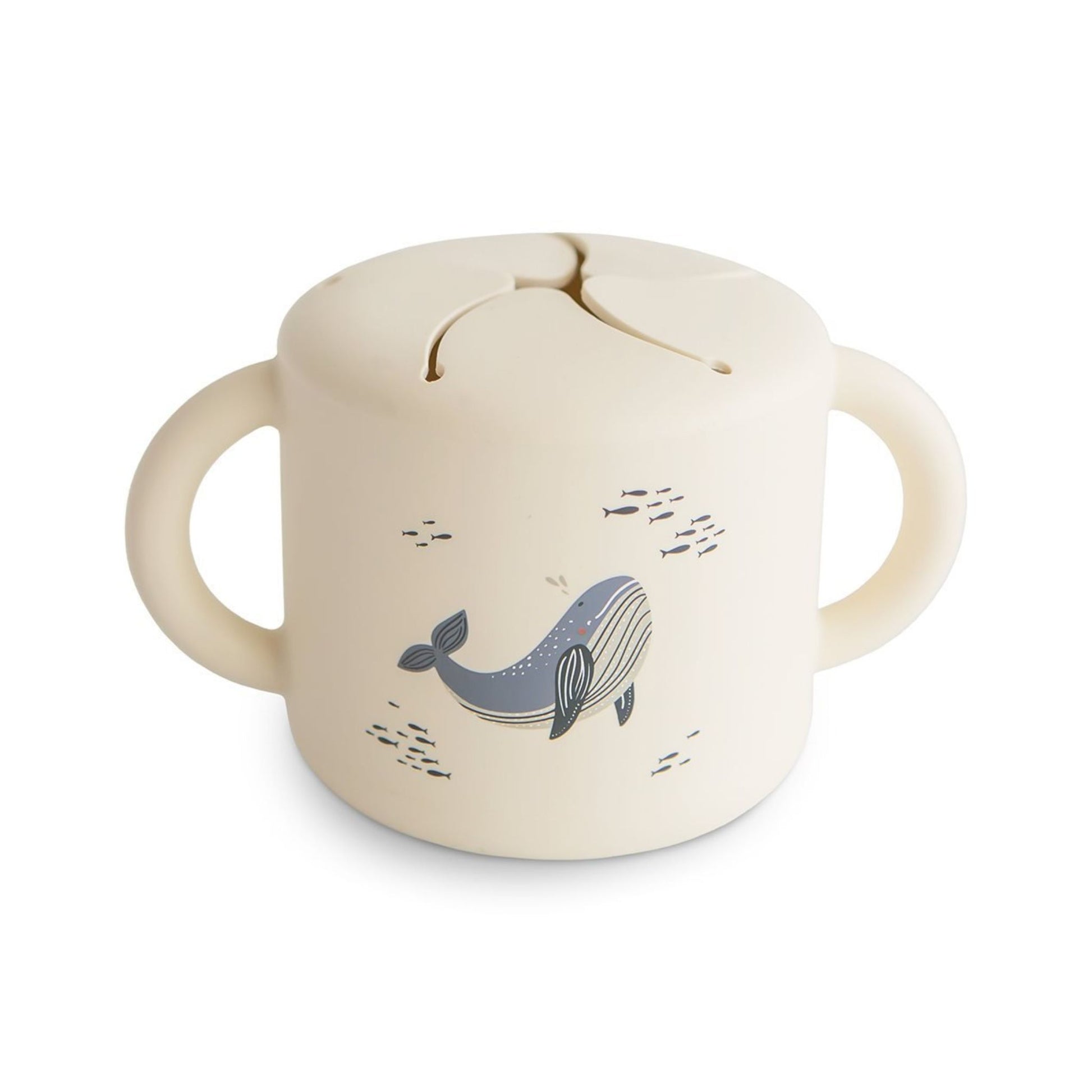 Taza Porta Snack de Silicona Whales – Mushie