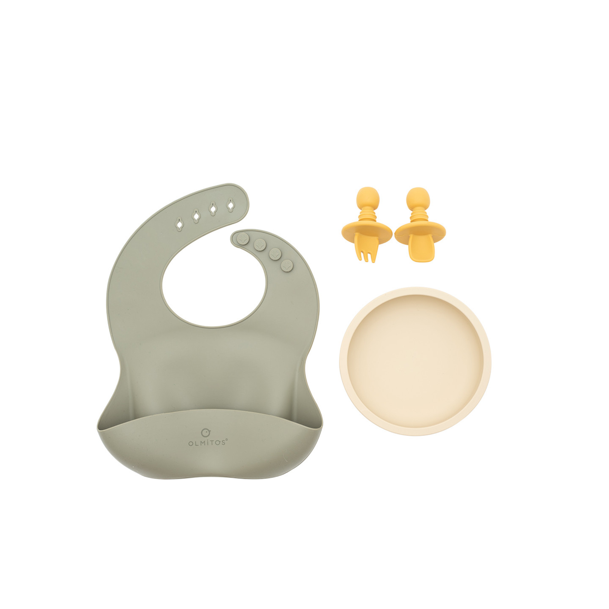 Vajilla de silicona para bebé 4 piezas – Olmitos