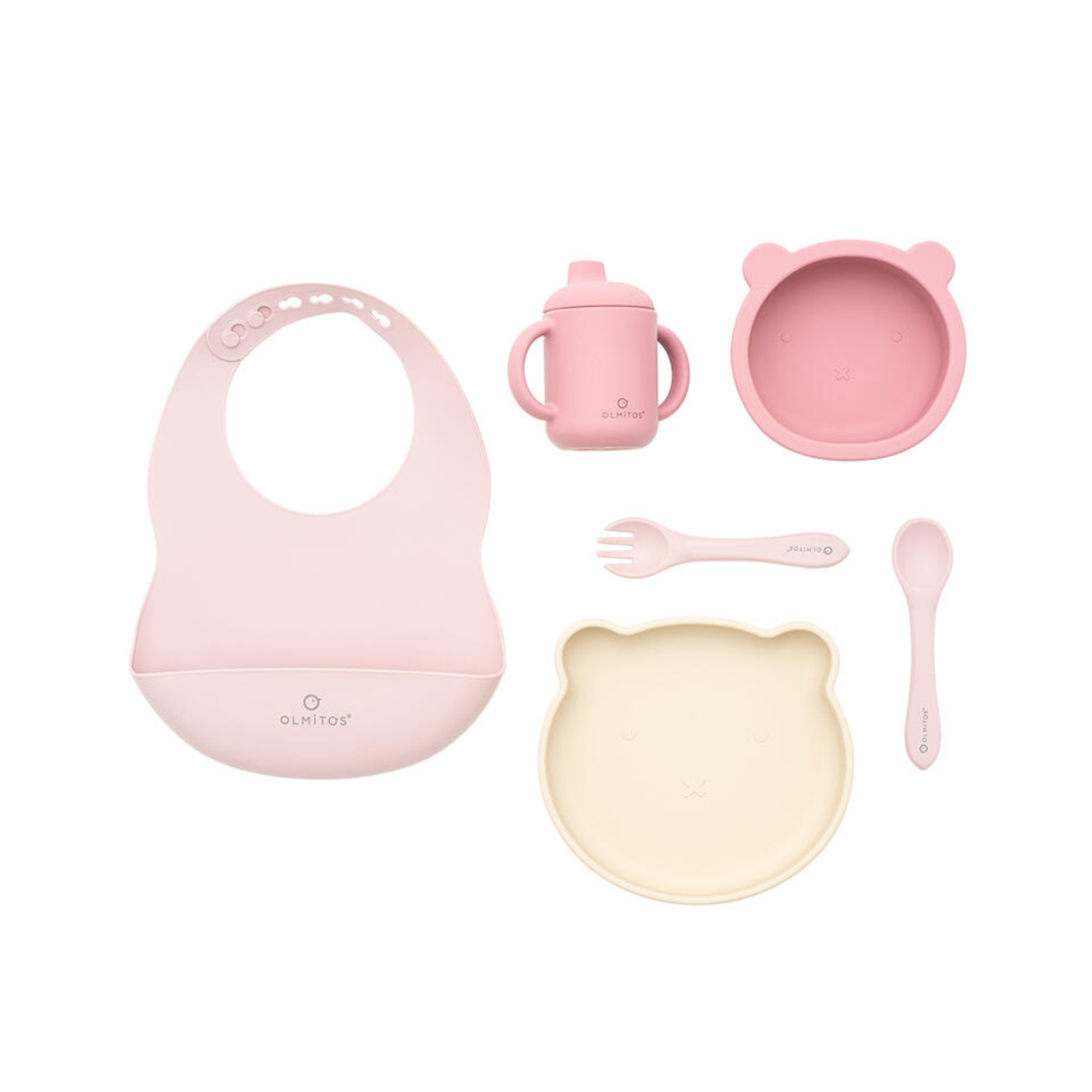 Vajilla 7 Piezas Rosa de Silicona – Olmitos
