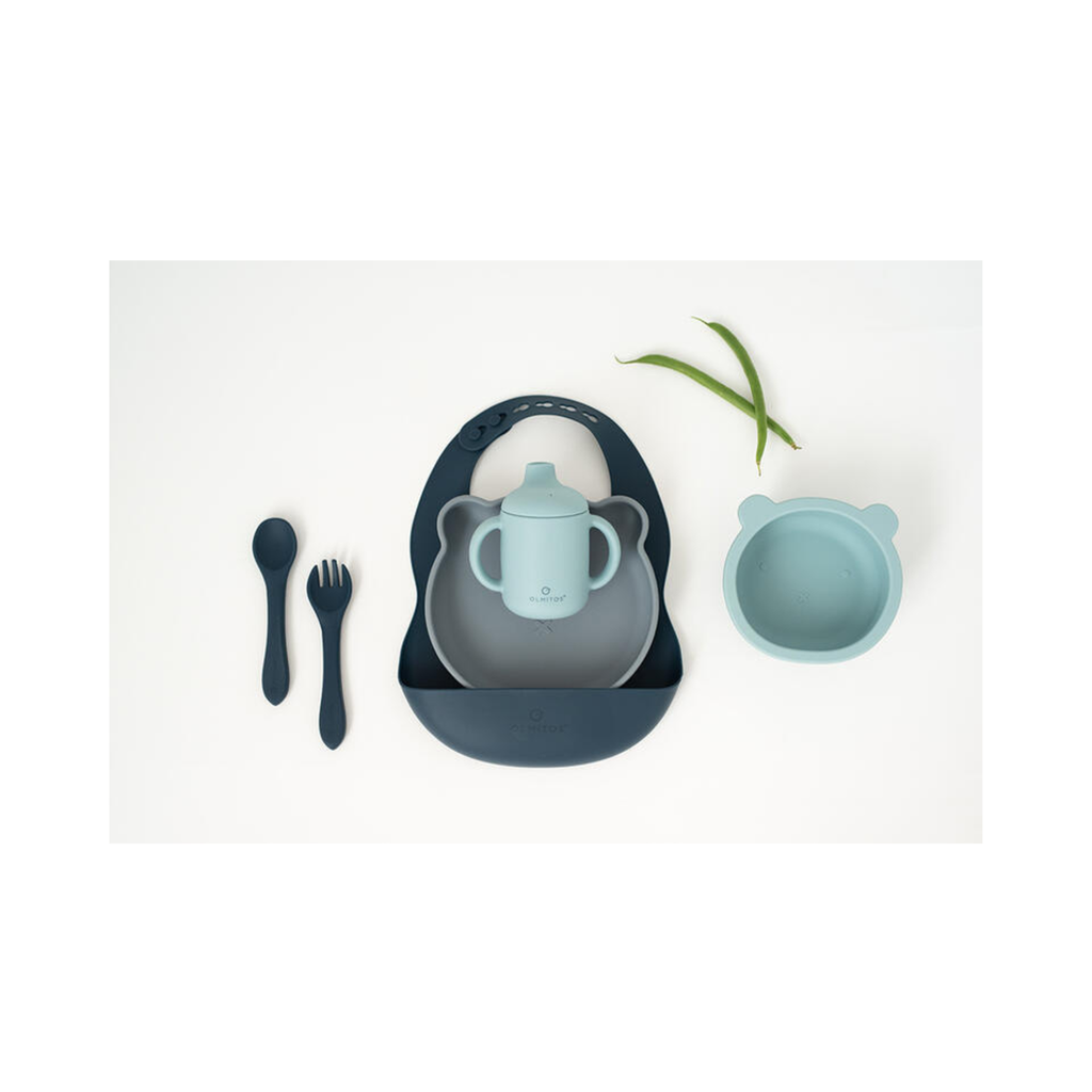 Vajilla 7 Piezas Azul de Silicona – Olmitos