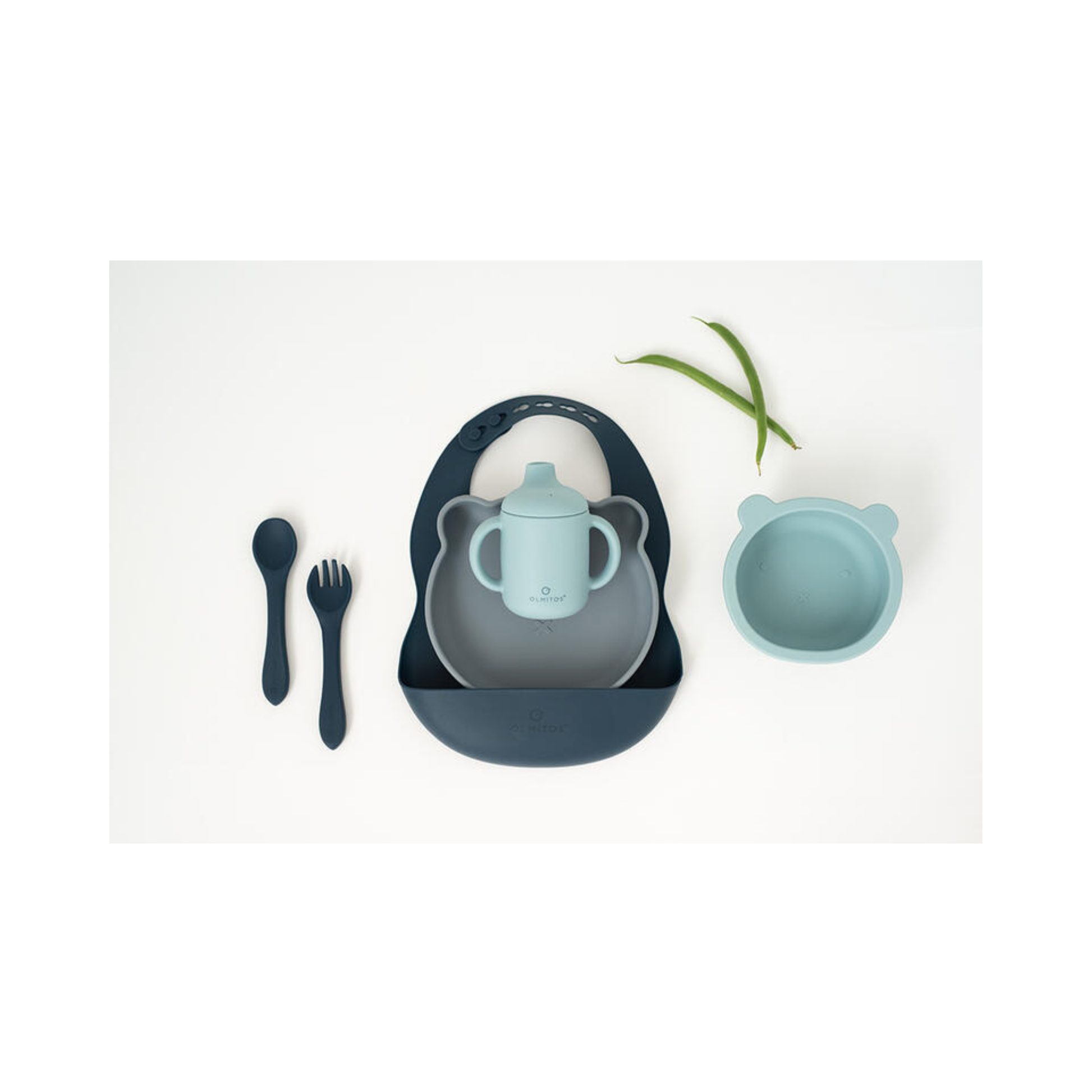 Vajilla 7 Piezas Azul de Silicona – Olmitos