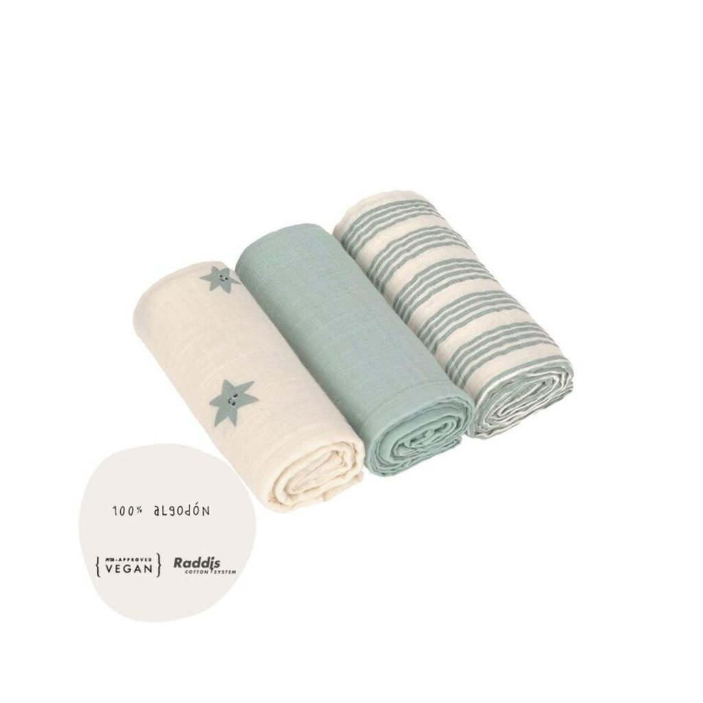 Muselina bebé Tiny Team Lilac – 60 × 60 cm · Lässig