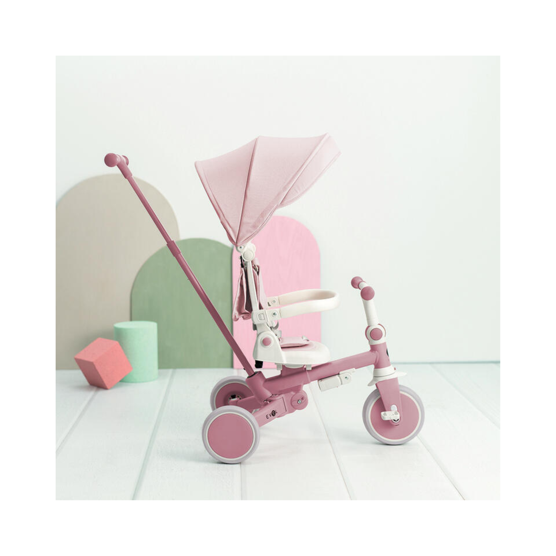 Triciclo Multifunción Evol Rosa – Olmitos