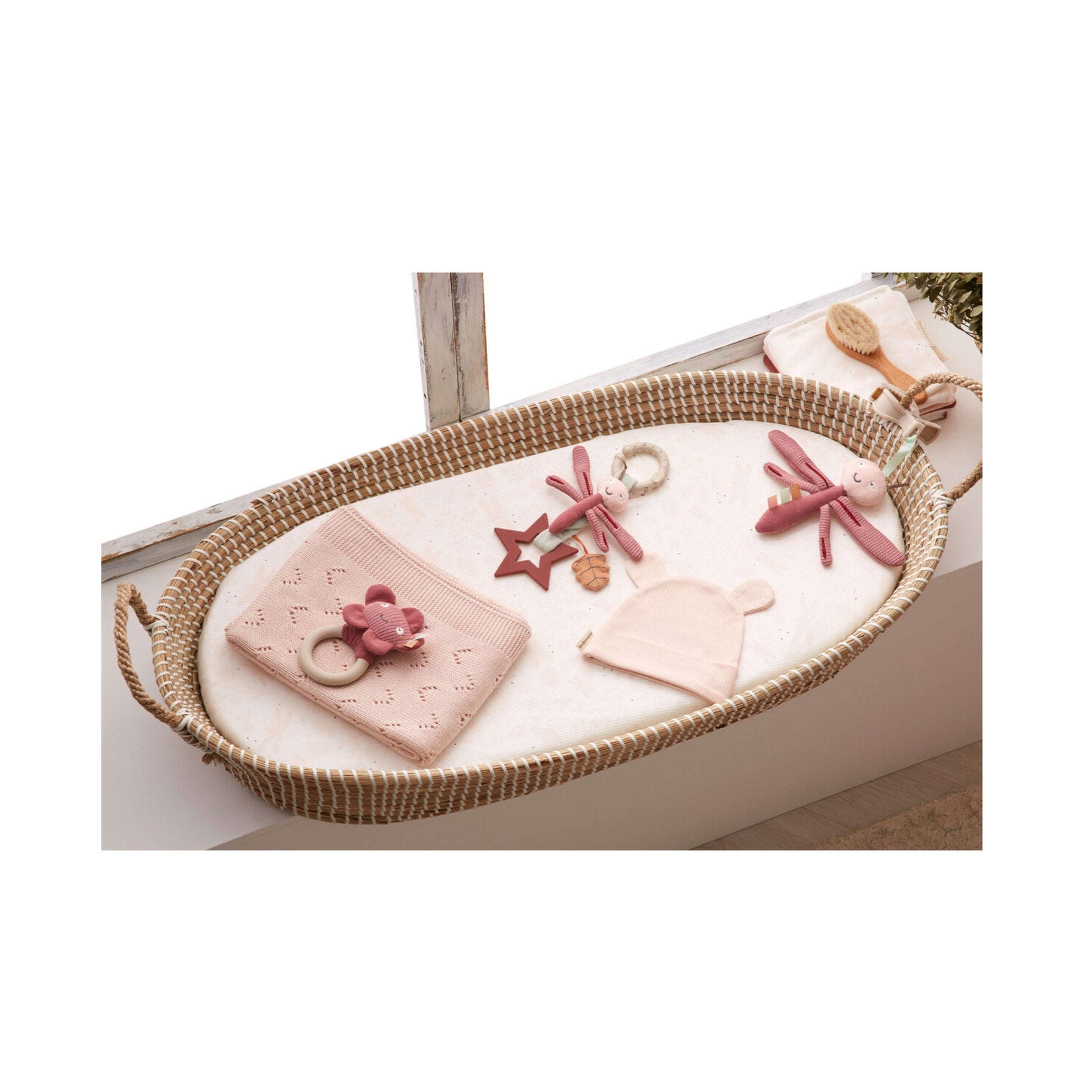 Sonajero Mordedor Dafne Blanco y Rosa – Bimbidreams