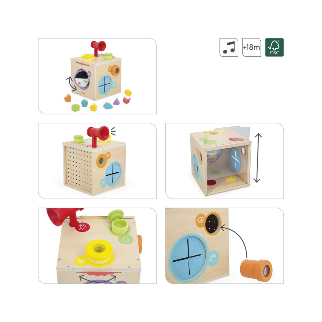 Caja Sensorial de Madera – Juego Sensorial 5 Sentidos |