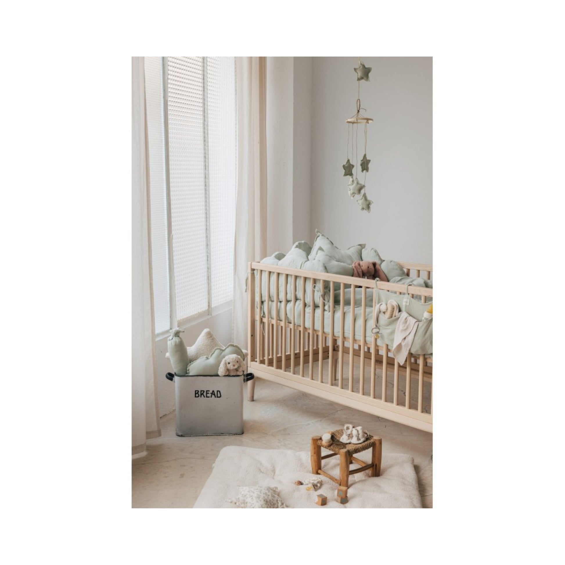 Contorno de Cuna Little Cloud – Mint Breeze