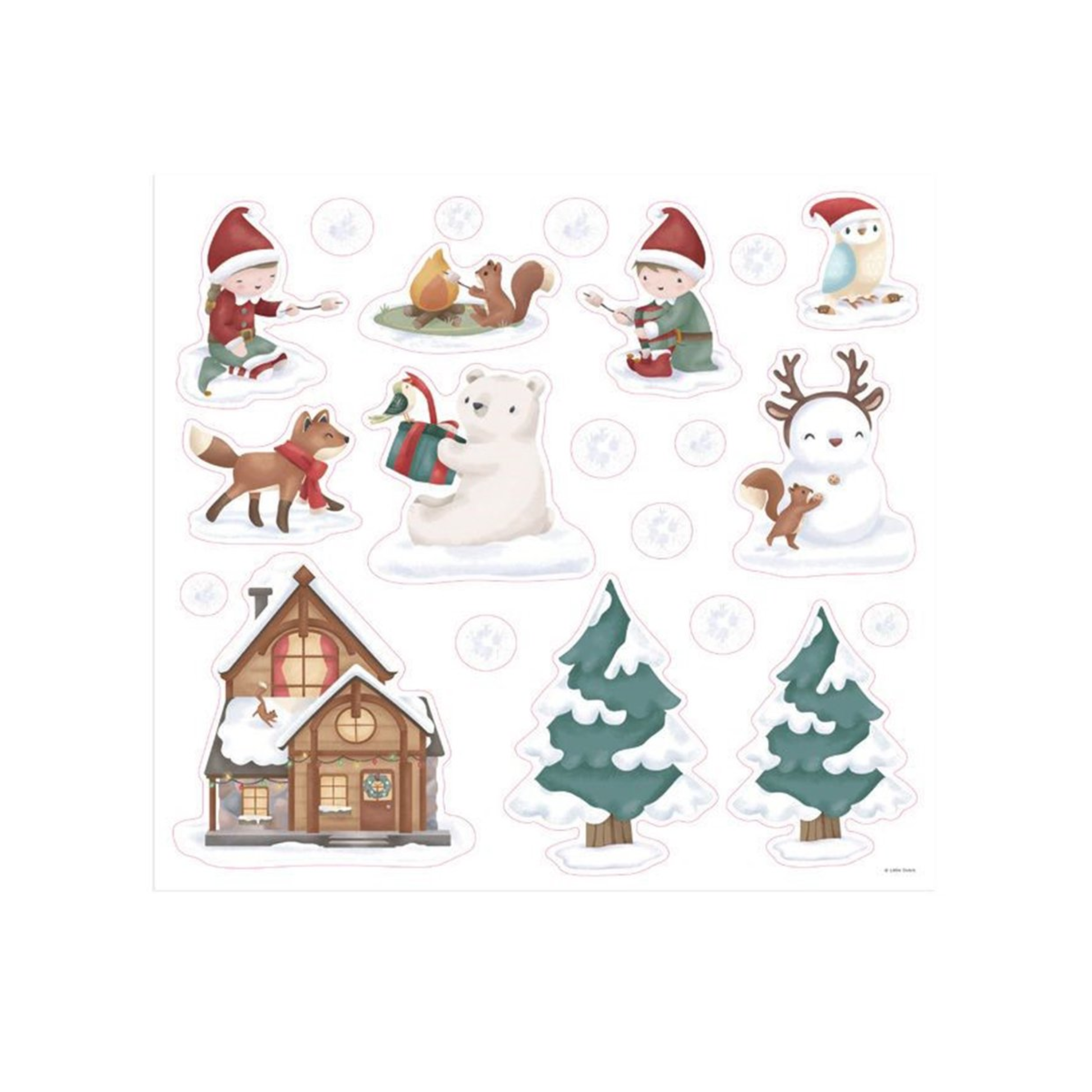 Pegatinas para Ventana de Navidad Little Dutch