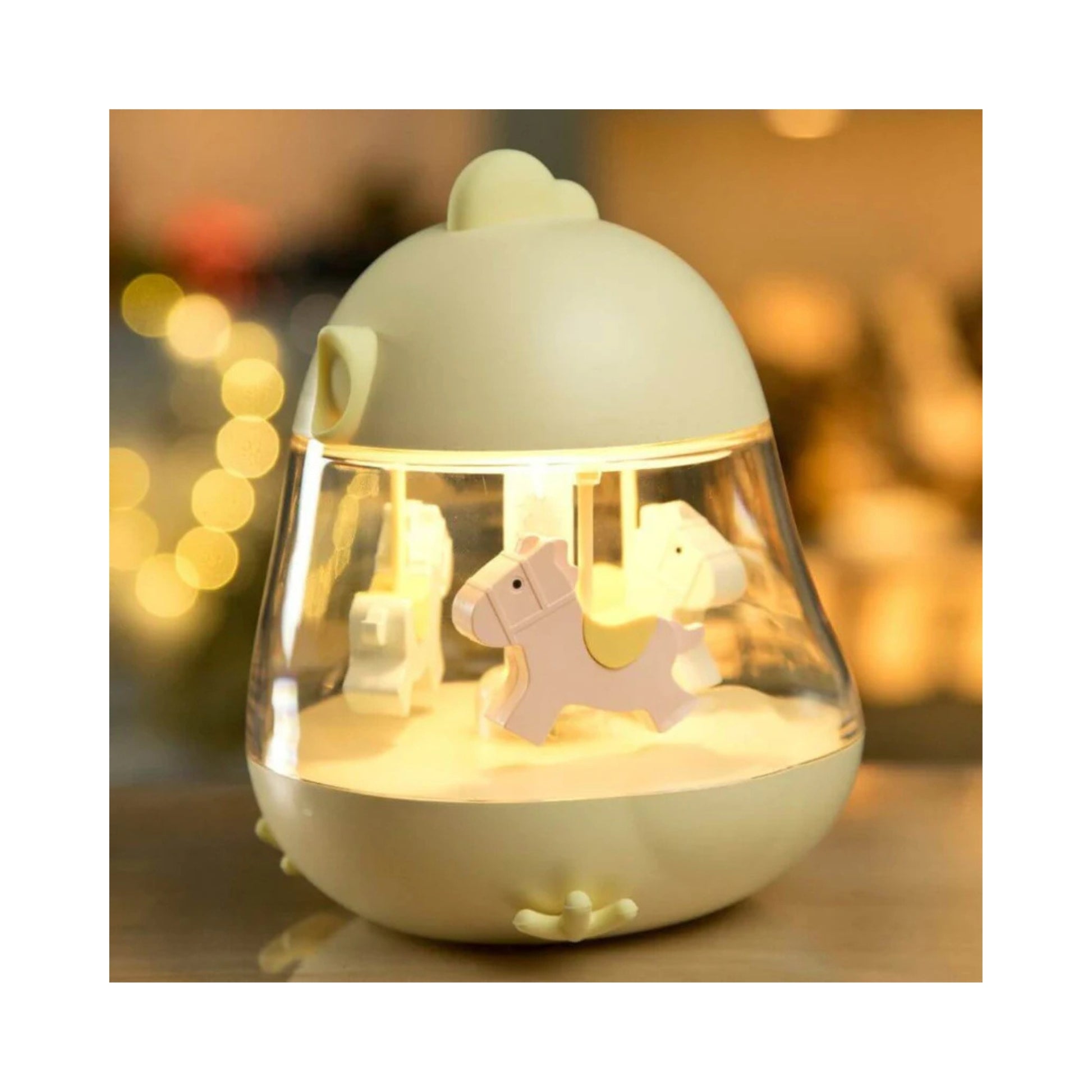 Caja de Música Carrusel con Lámpara