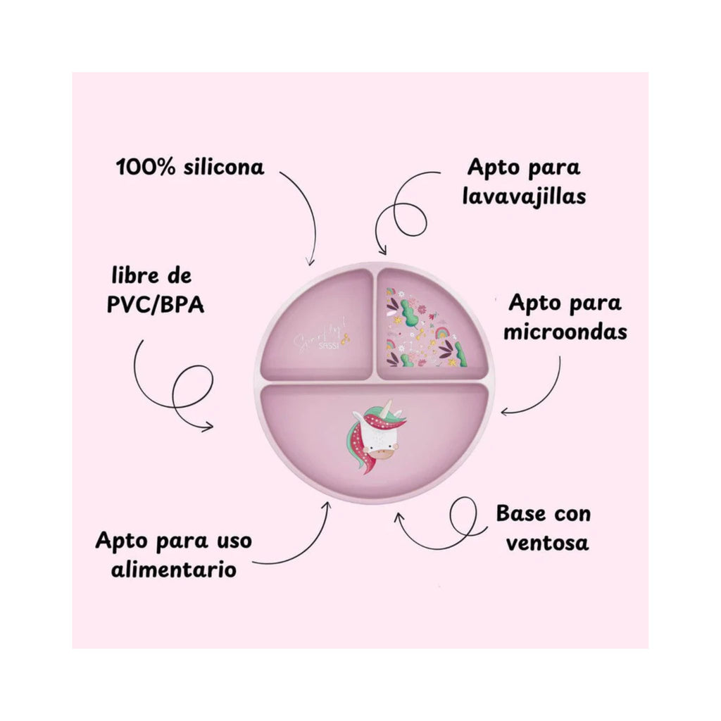 Plato de Silicona Unicornio- Sassi