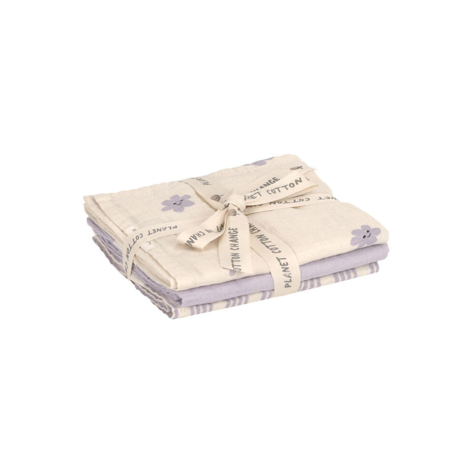 Muselina bebé Tiny Team Lilac – 60 × 60 cm · Lässig