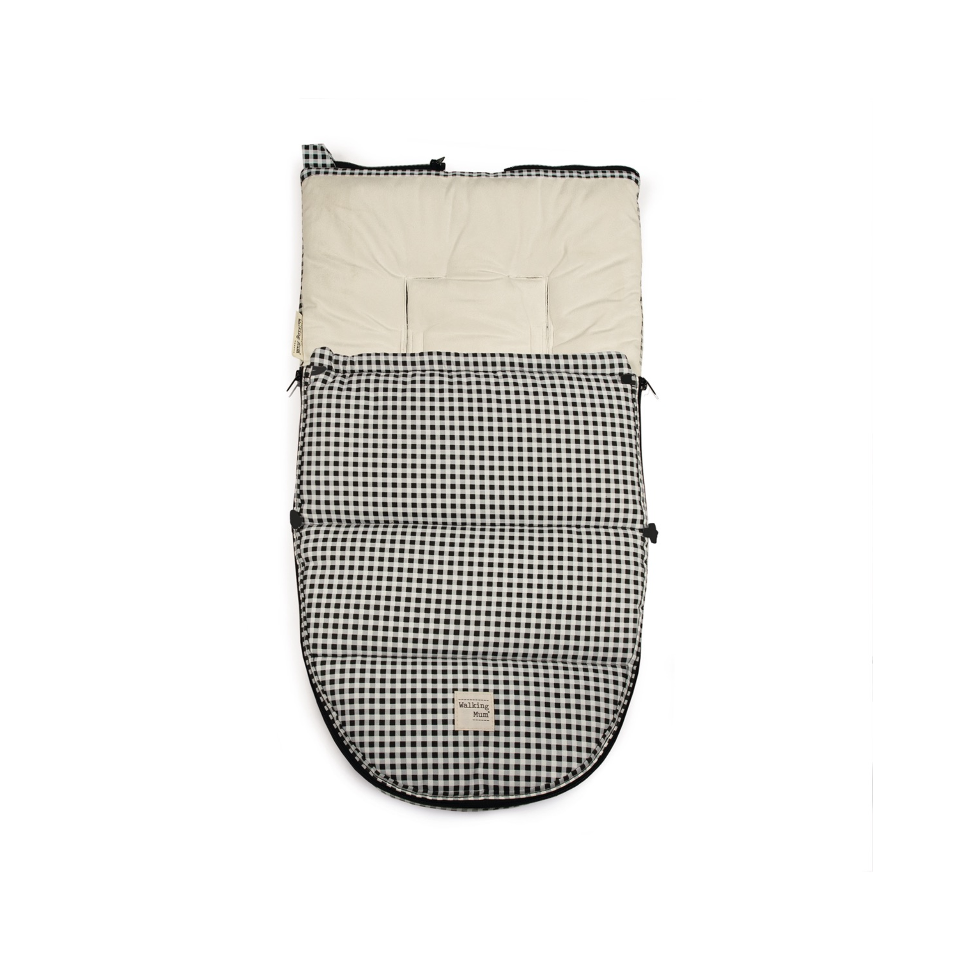 Saco Cuco 2 en 1 I Love Vichy Negro Invierno Walking Mum
