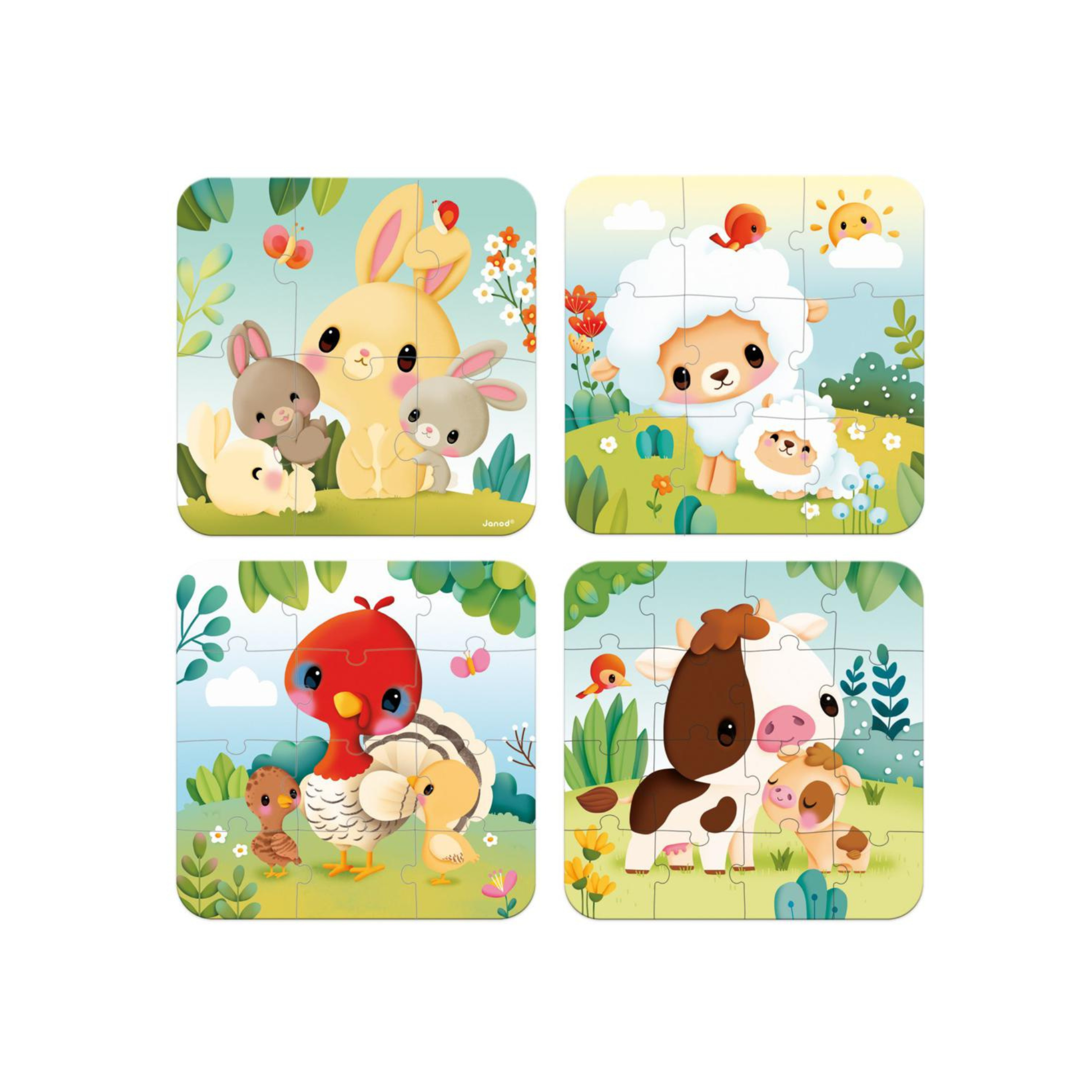 Granja – Puzles Evolutivos de los Animales | 4 puzzles