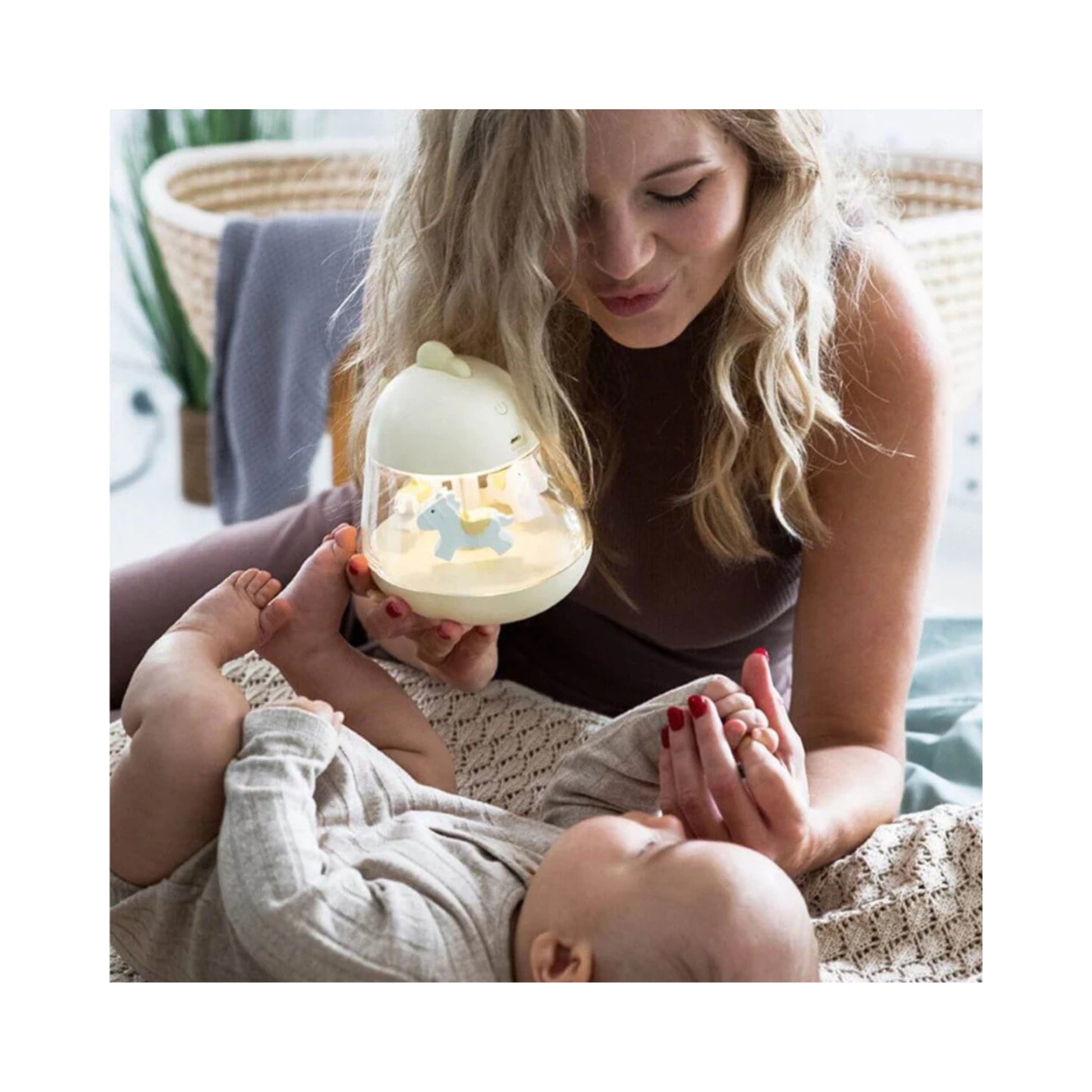 Caja de Música Carrusel con Lámpara