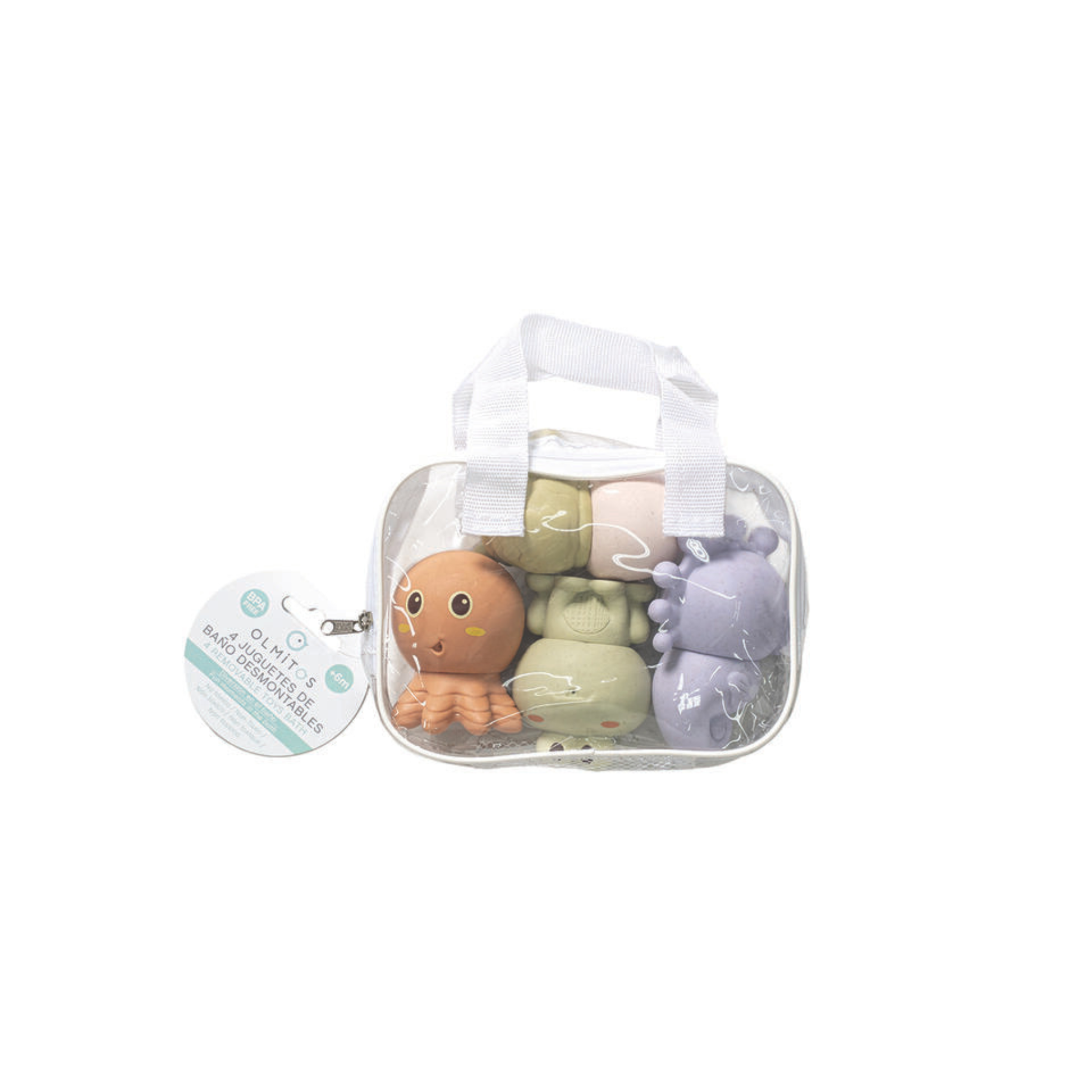 Bolsa con 4 Juguetes de Baño Desmontables