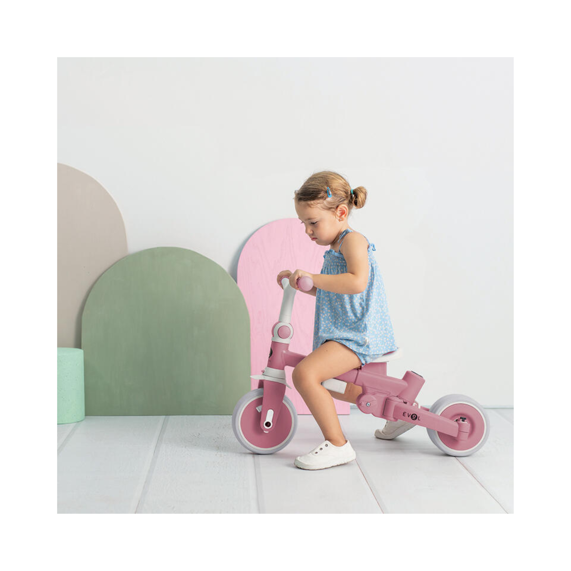 Triciclo Multifunción Evol Rosa – Olmitos
