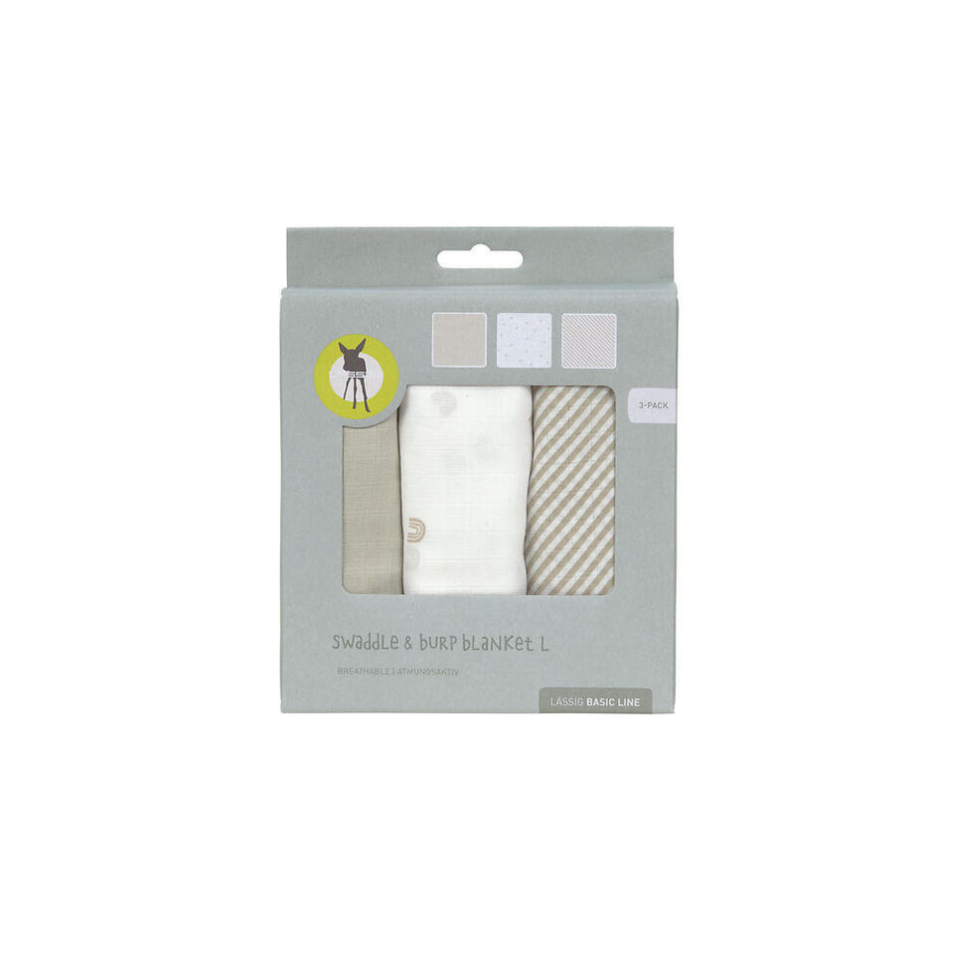 Pack de 3 Muselinas de Algodón 80x80 cm – Lässi